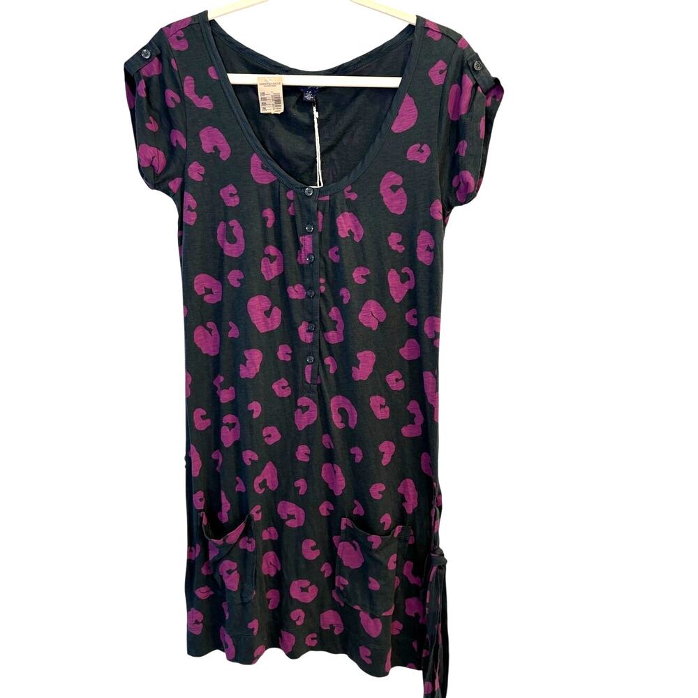 American Eagle Purple Leopard Print Mini Dress Whimsygoth Grunge Small NWT
